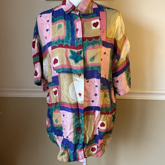 Y2K The Limited 💯 Silk, Women’s Button Down Shirt - Picture 2 of 7